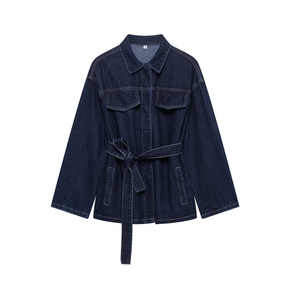 Belted Denim Set
