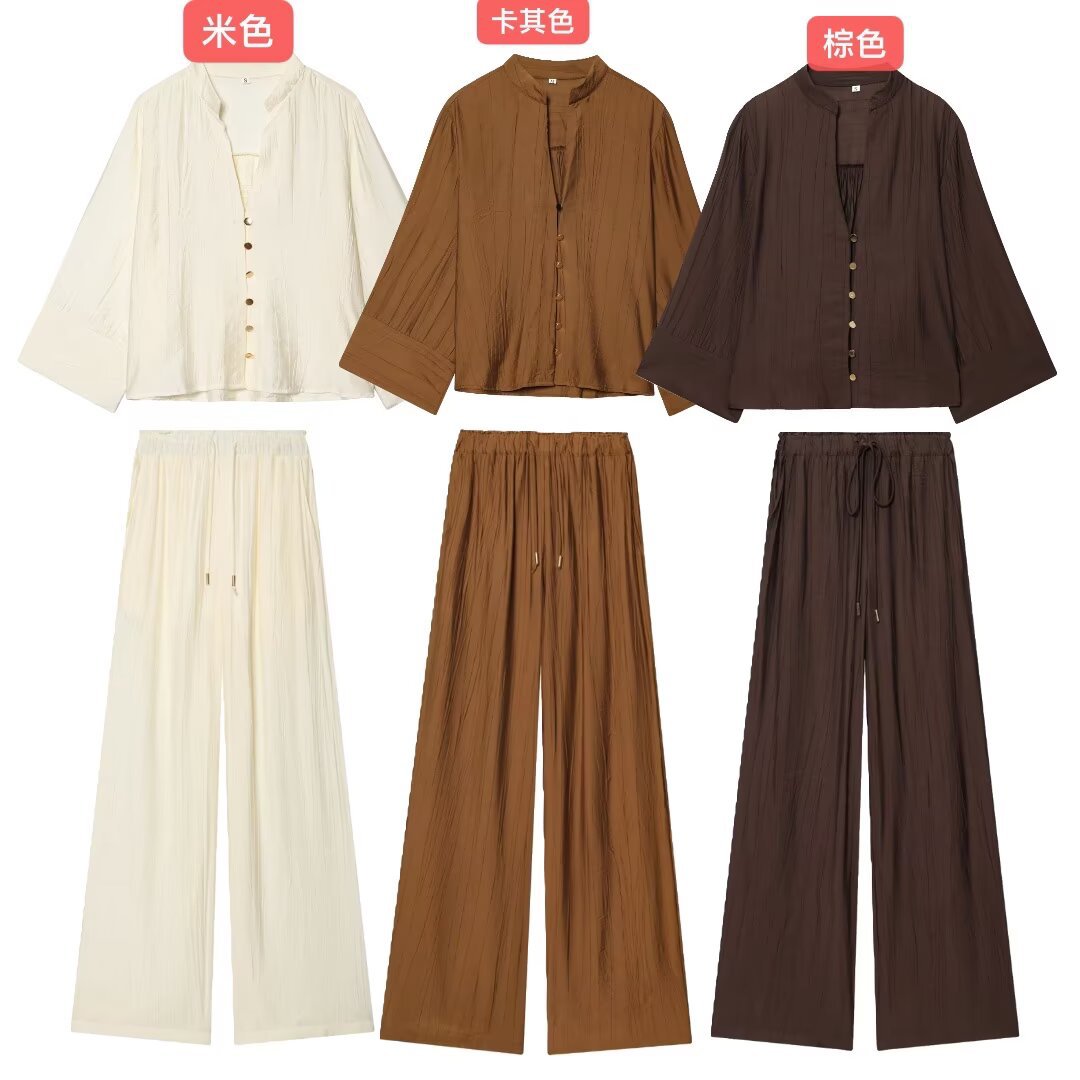 Women's autumn loose V-neck long-sleeved shirt
